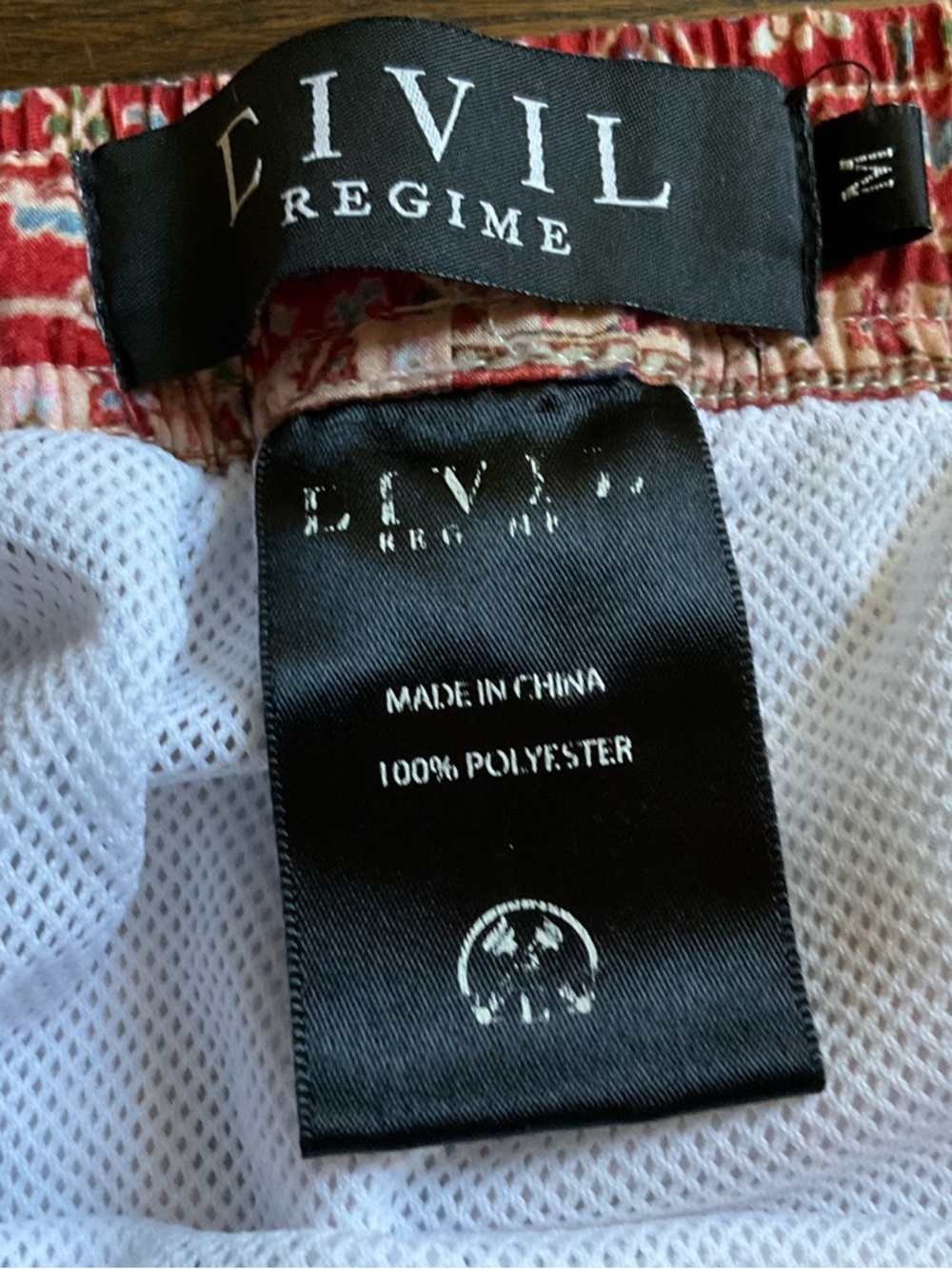 Civil Regime Persian Print Swim Trunks Men’s Medium Resort Luxe Lined Shorts - Picture 12 of 16